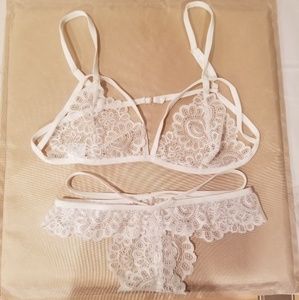 White Lace Bra Set